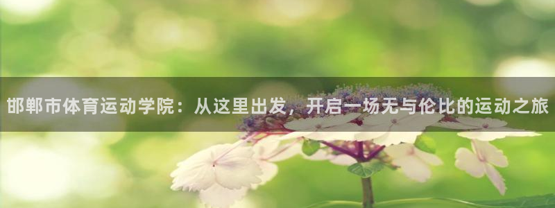 德国一竞技官方正版app集团：邯郸市体育运动学院：从这里出发
